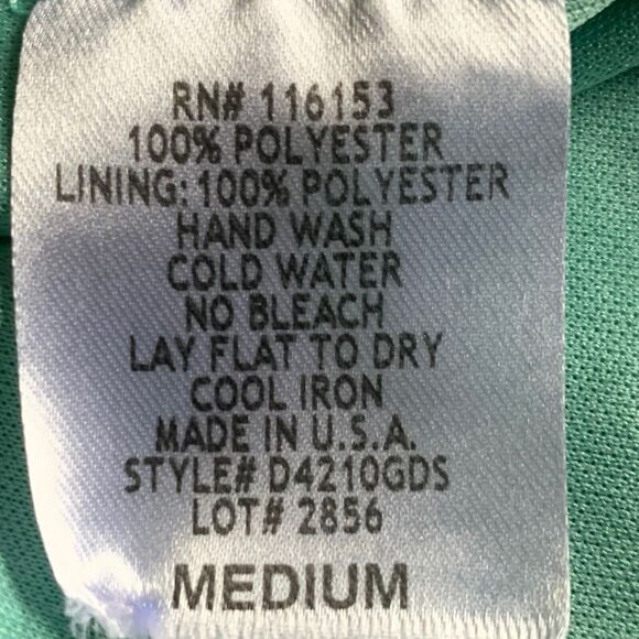 Poof Floral Mini Skater’s Skirt Women M Green Pink Lined Chiffon Pull On - Picture 9 of 9